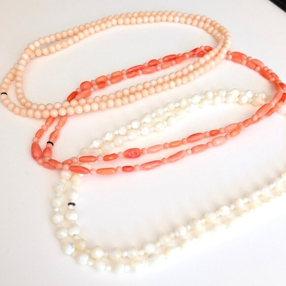3 vintage single strand glass beaded necklaces - Picture 10 of 13
